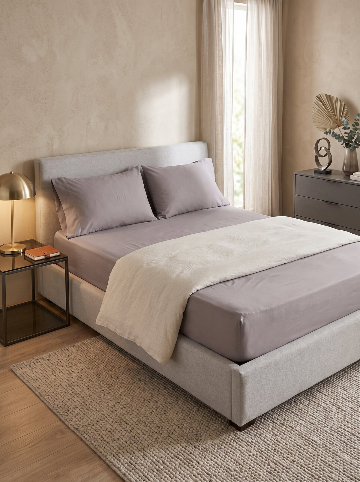 Crystal Fitted Sheet Set - Cotton Feel, 3 Pieces