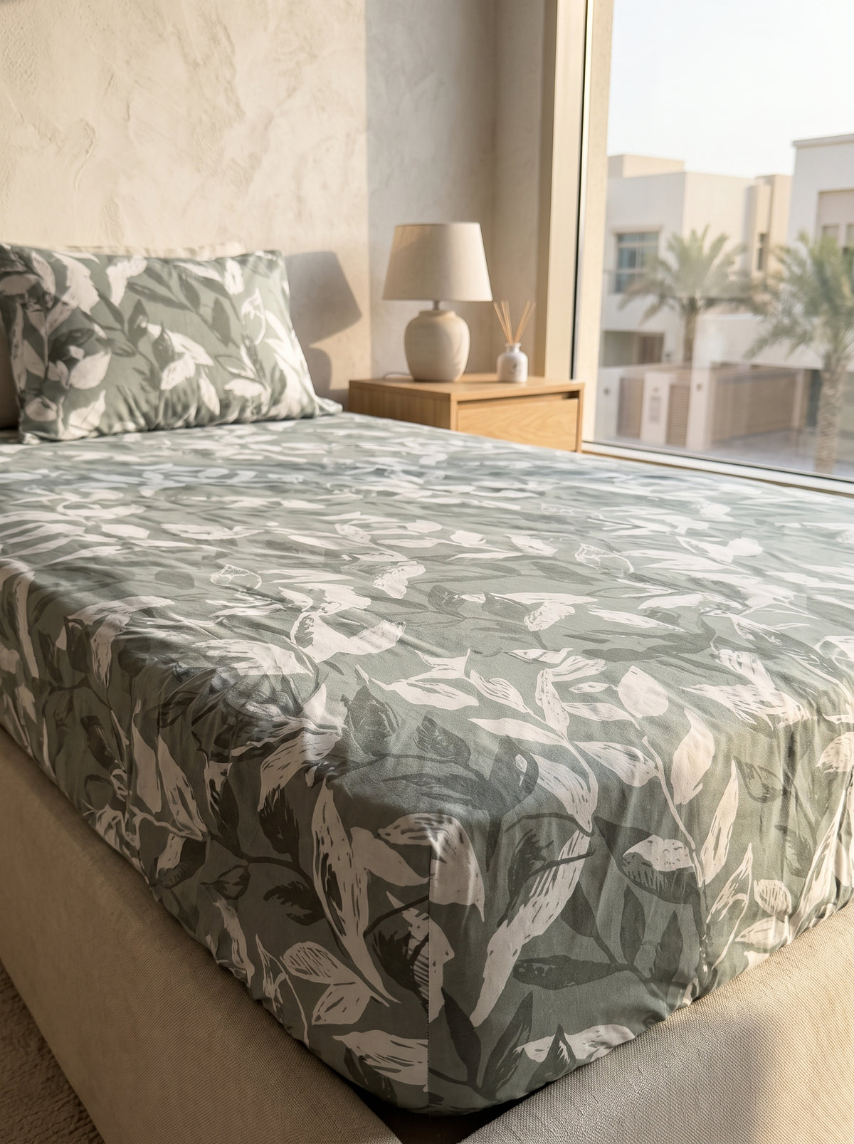 Cannon Artex Printed Fitted Sheet Set