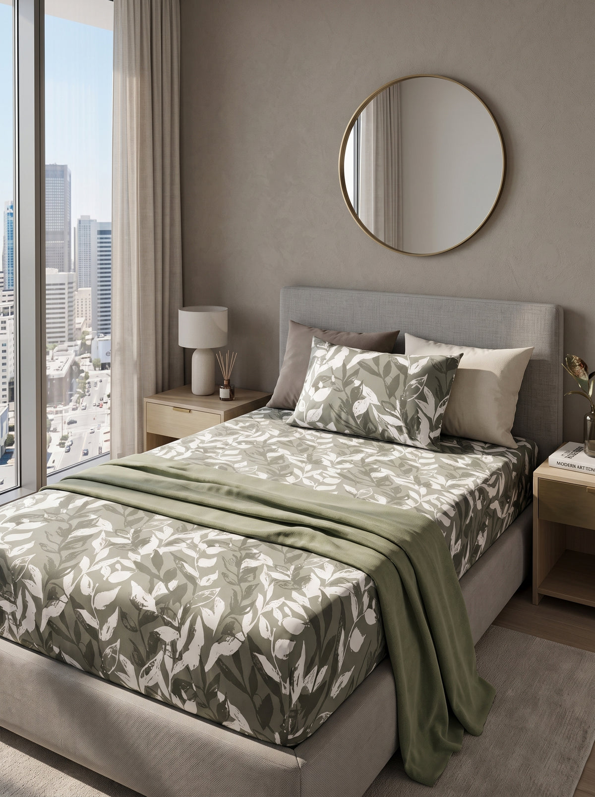 Cannon Artex Printed Fitted Sheet Set