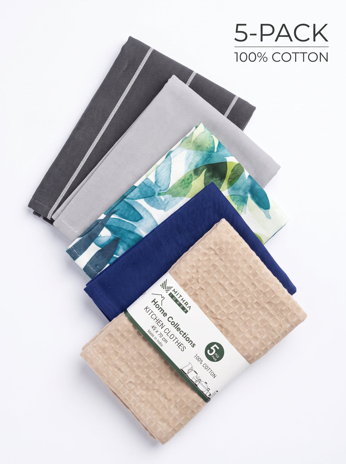 Mithra Impex Kitchen Towel Set, 5 Pieces