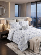 High Crest Artha-034 Cotton Print King Comforter Set, 7 Pieces