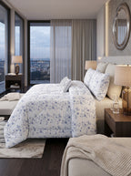 High Crest Artha-034 Cotton Print King Comforter Set, 7 Pieces
