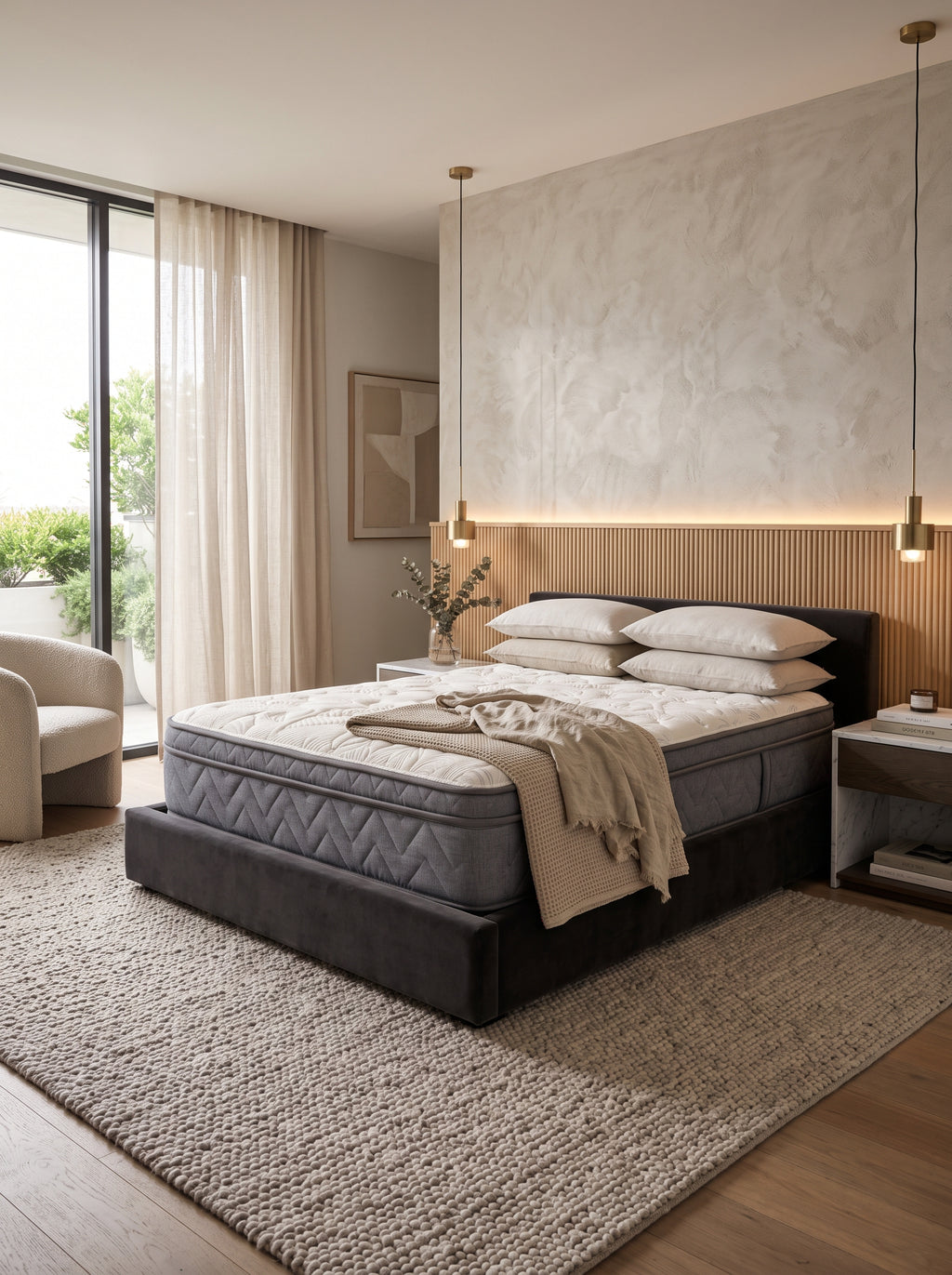 Urban Box Top mattress in a bedroom