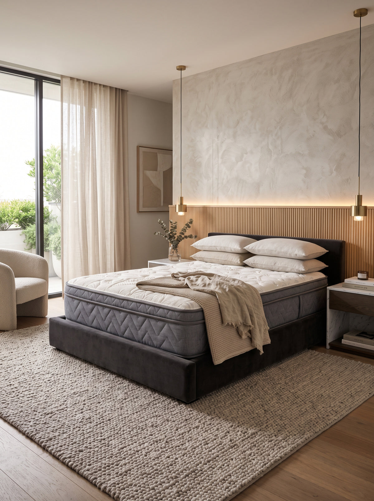 Urban Box Top mattress in a bedroom