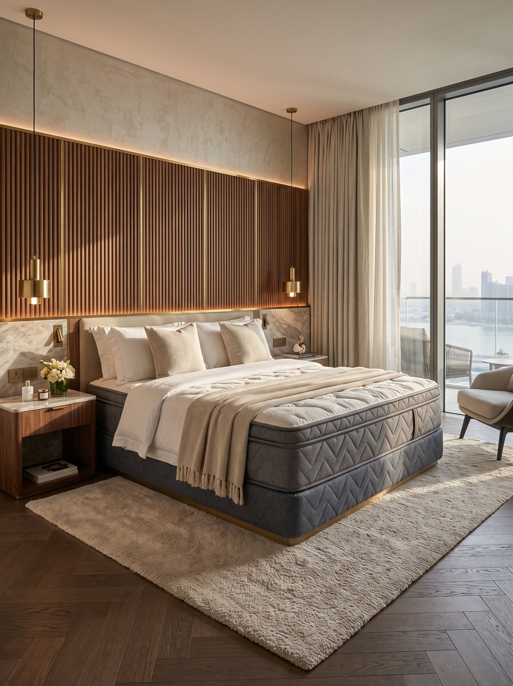 Urban Box Top mattress in a bedroom
