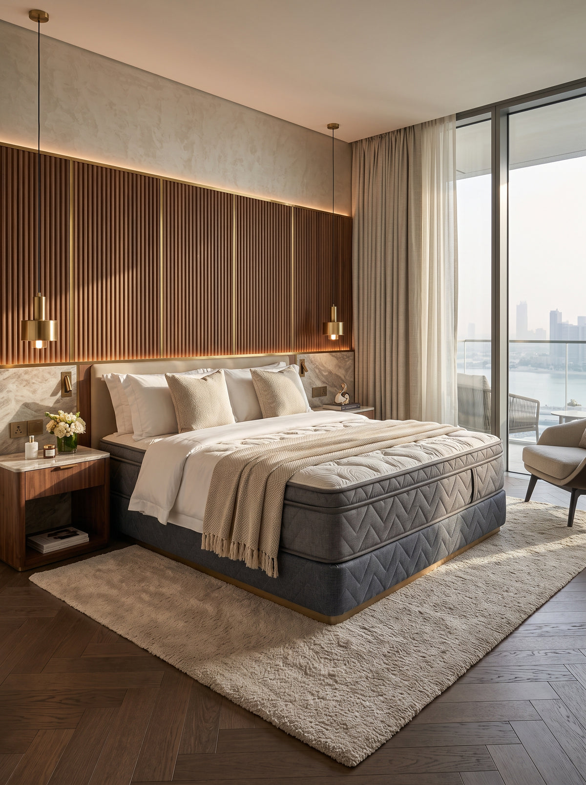 Urban Box Top mattress in a bedroom