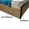 modern bed with fabric (fr104)