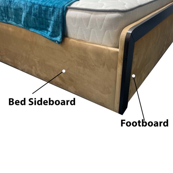 modern bed with fabric (fr104)