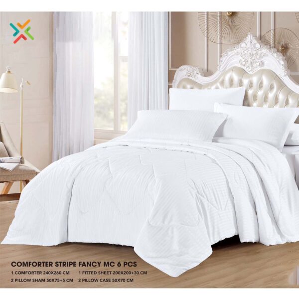 hotel type stripe comforter